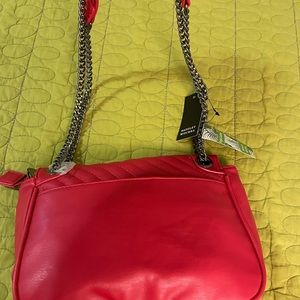 Red with black purse